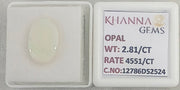 2.81/CT Natural FIRE OPAL with Govt. Lab Certificate - 12786D52524